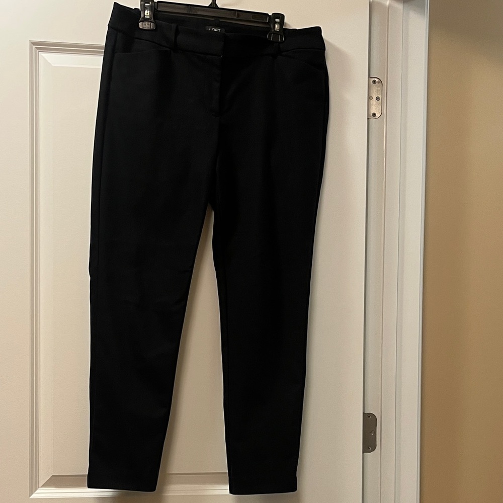 LOFT Classic Julie Black Skinny Pants
